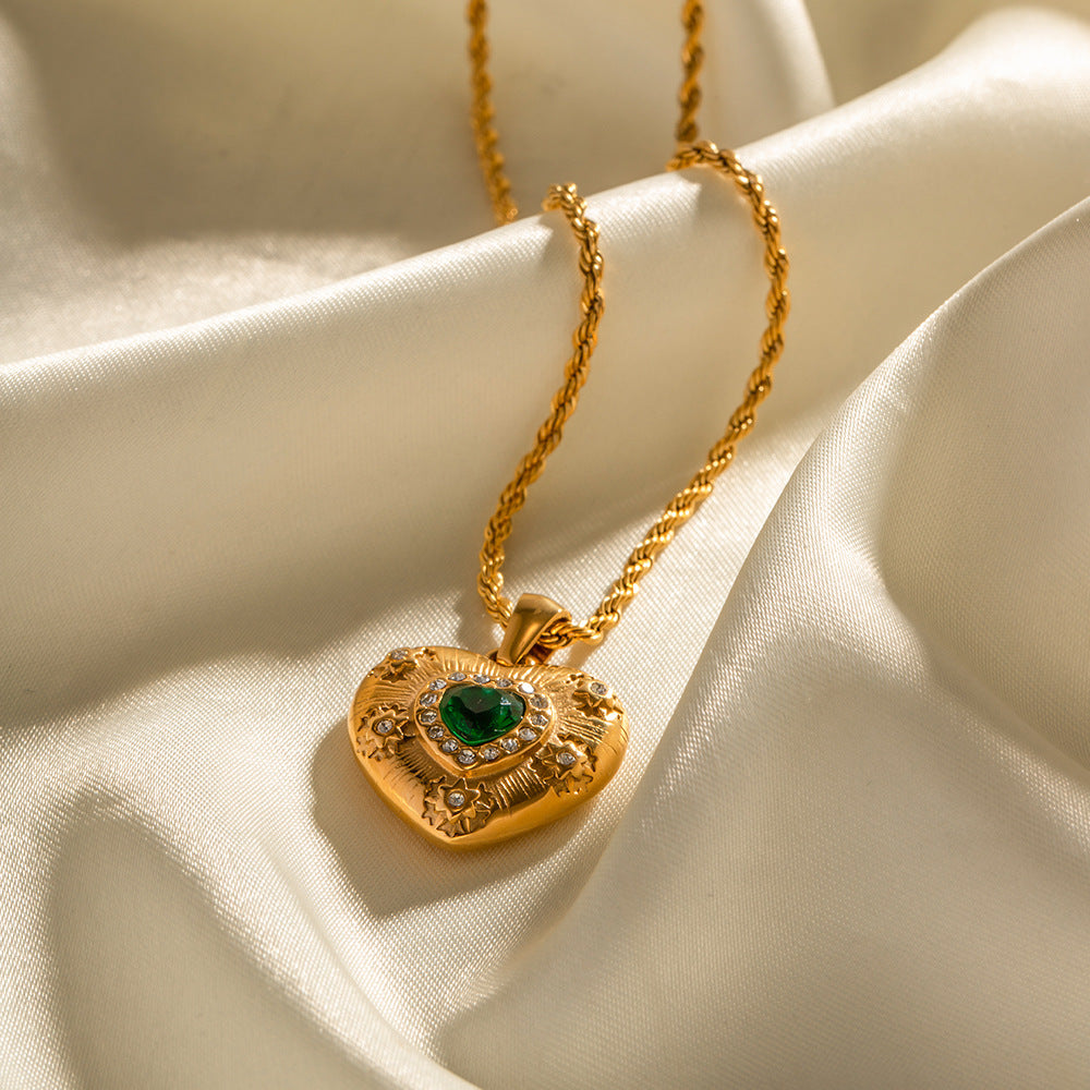 Collier en cœur Caelus Gold