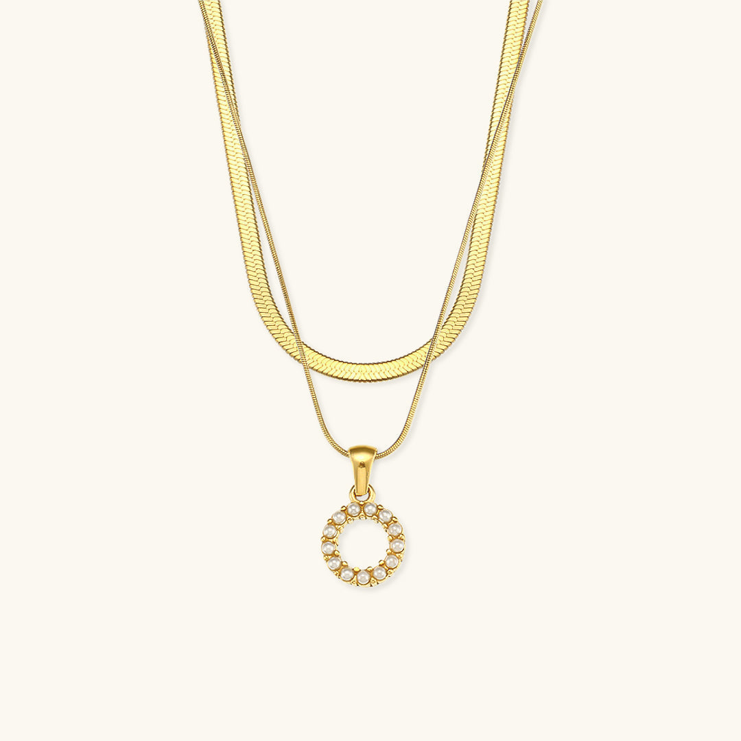Collier avec lettres initiales Fiona Schicht-Gold