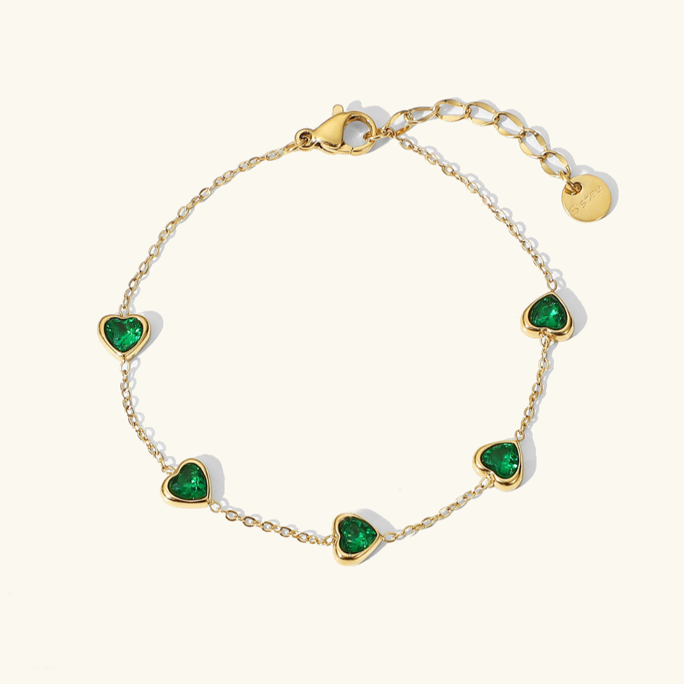 Bracelet en cœur vert Francia
