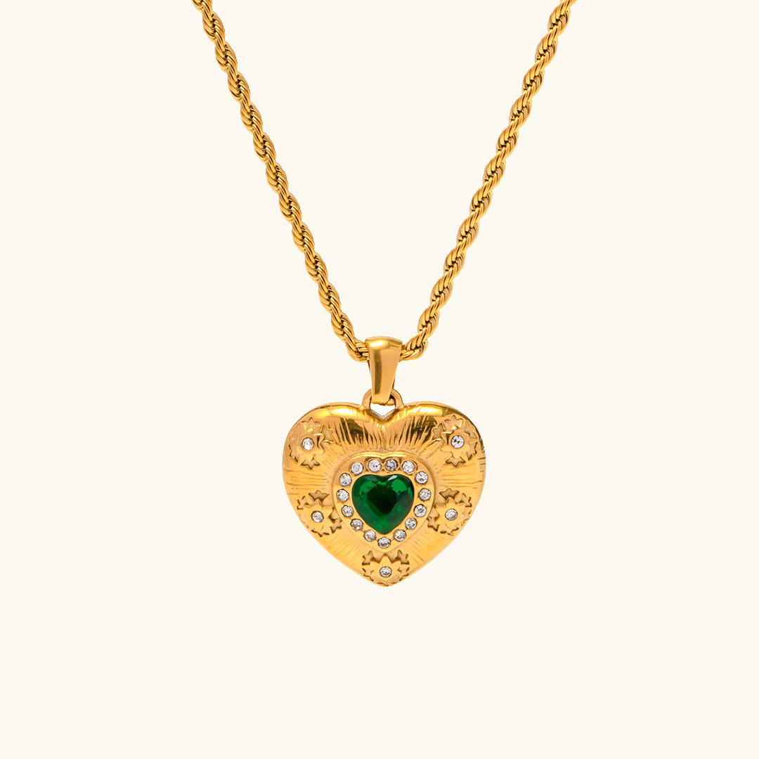 Collier en cœur Caelus Gold