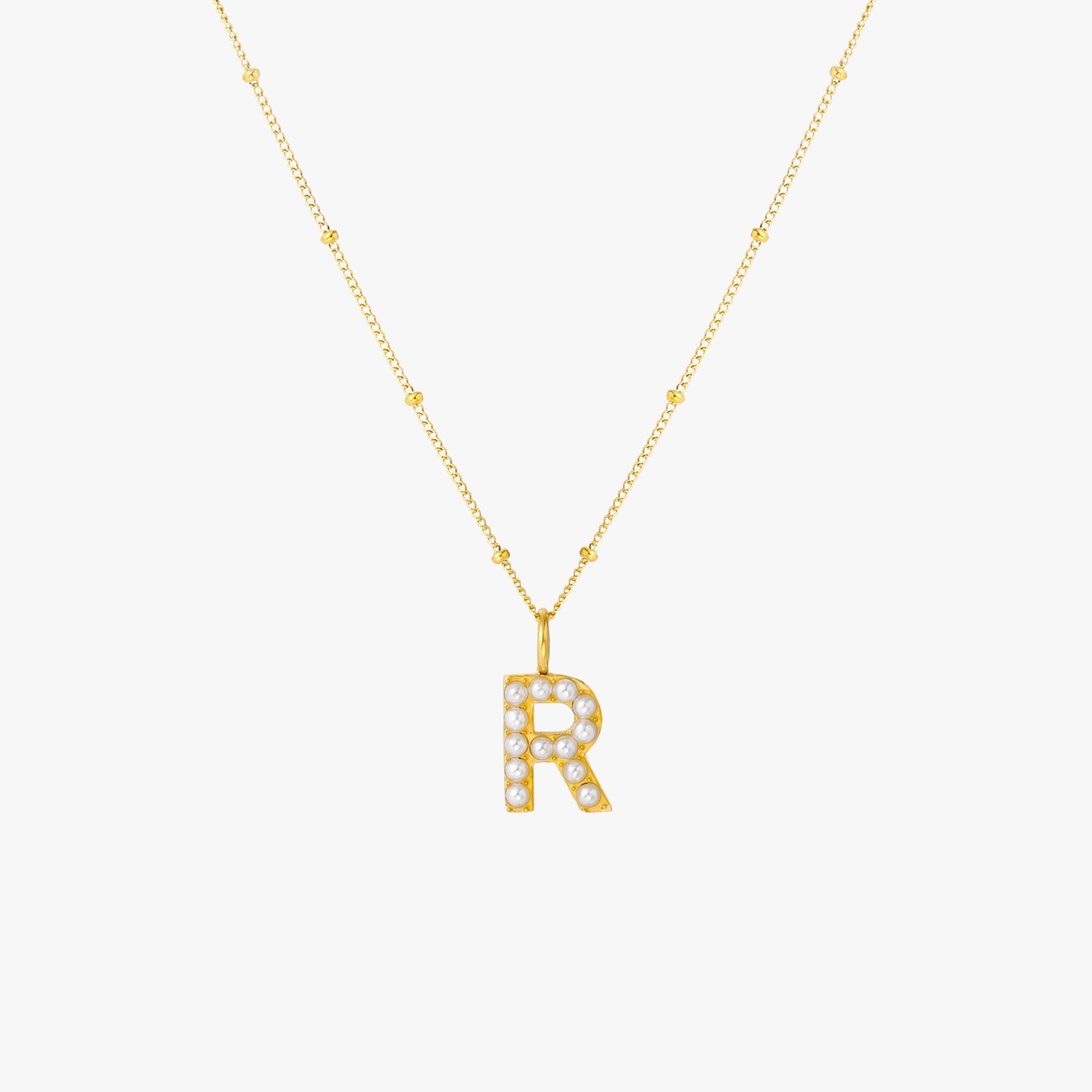 Collier avec initiales en perles