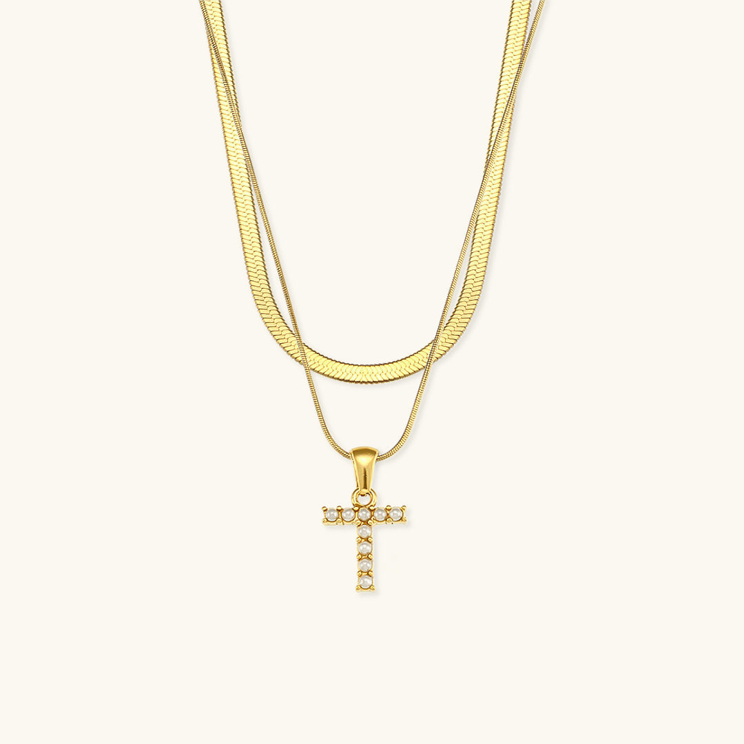 Collier avec lettres initiales Fiona Schicht-Gold