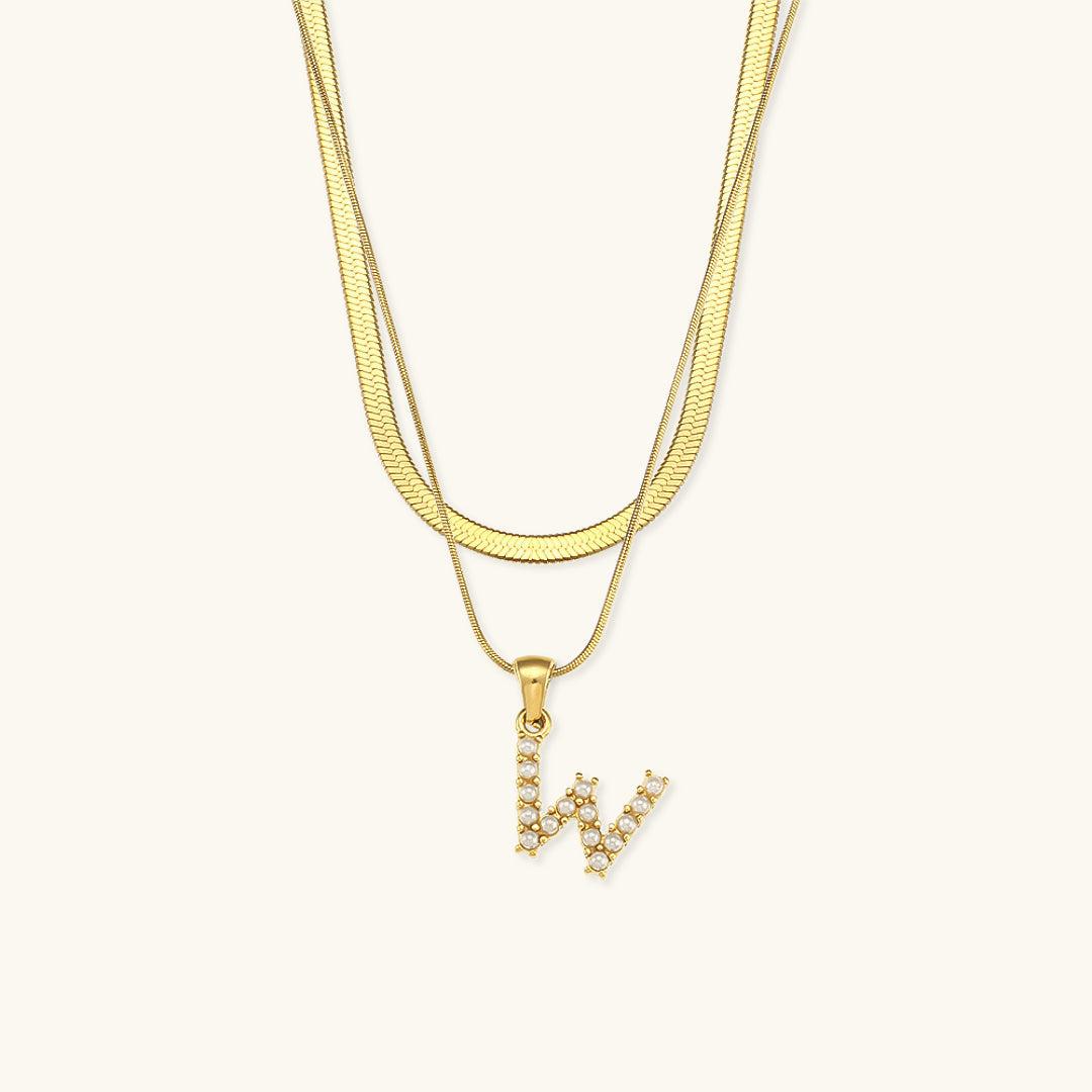 Collier avec lettres initiales Fiona Schicht-Gold