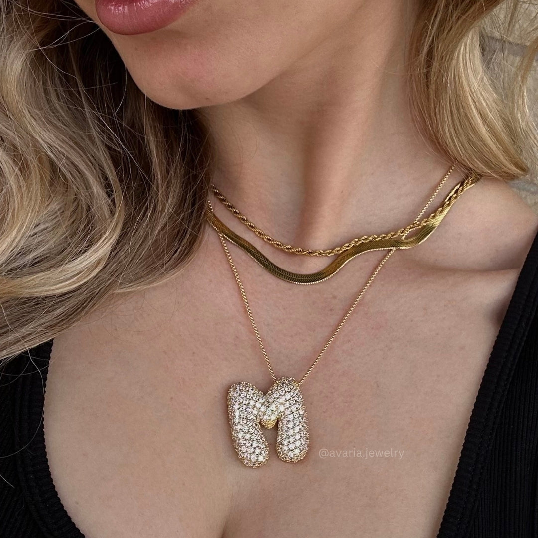 Collier Bubbly Initial-Diamant