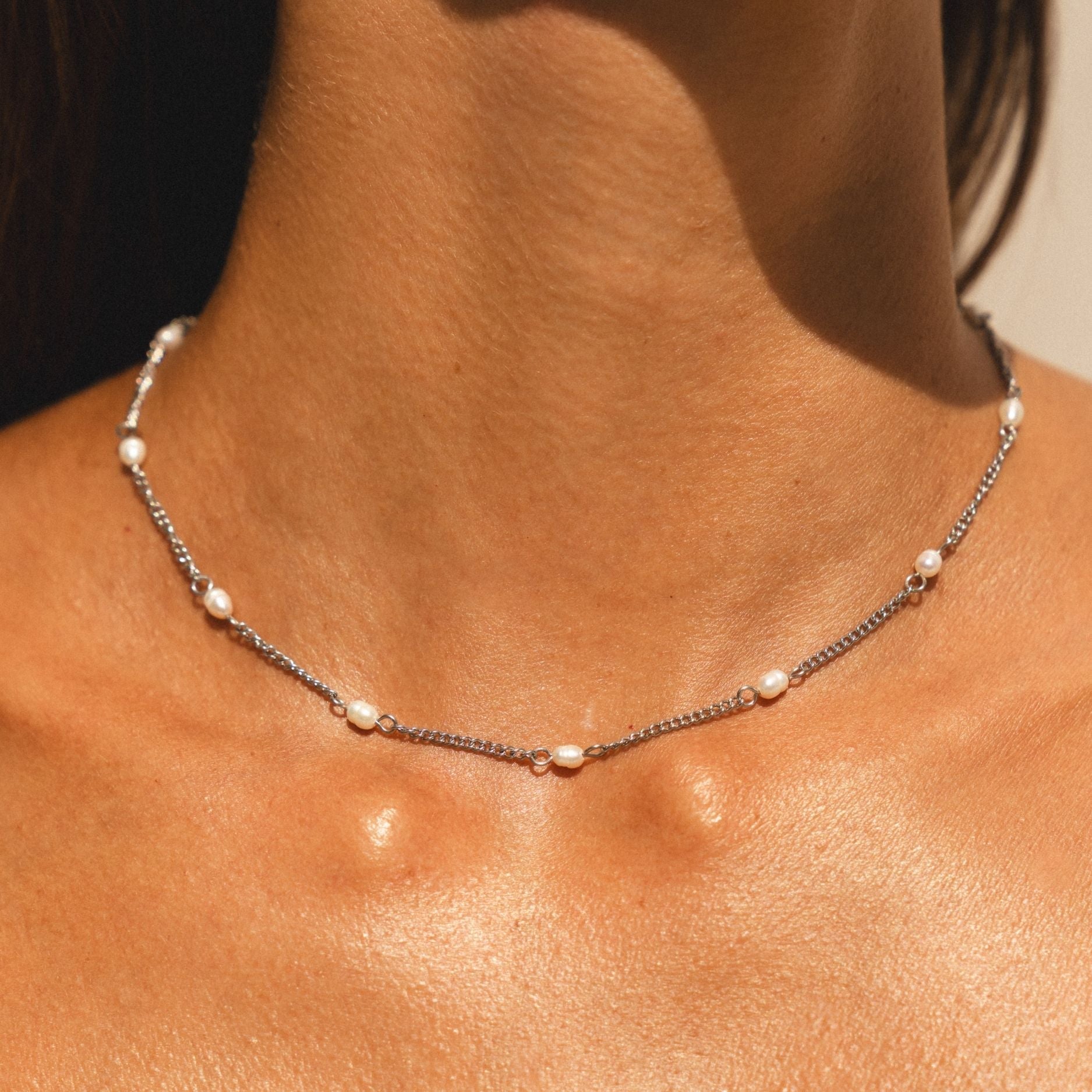 Collier Choker en Perles d'Or Fines