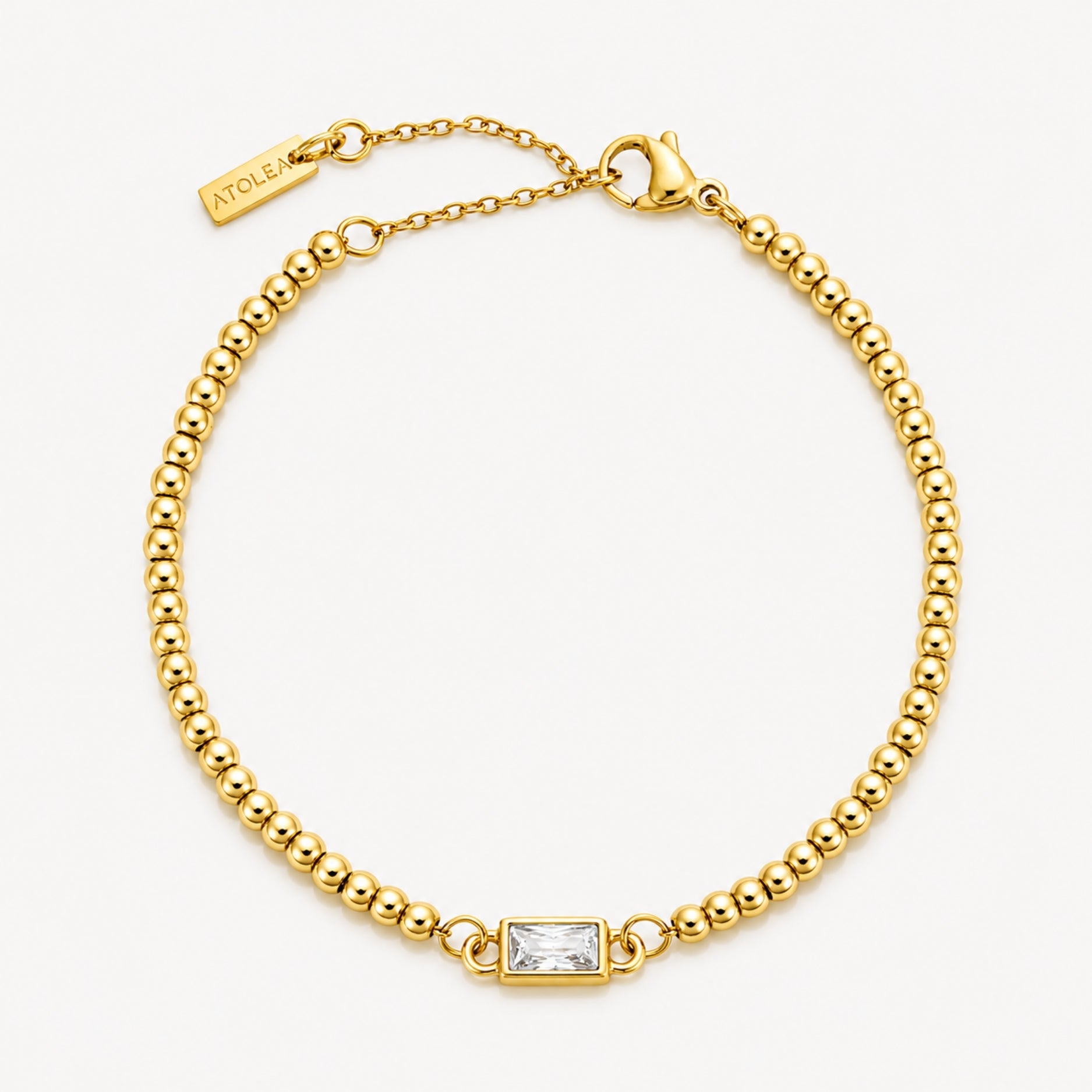 Bracelet en perles avec pierre de naissance