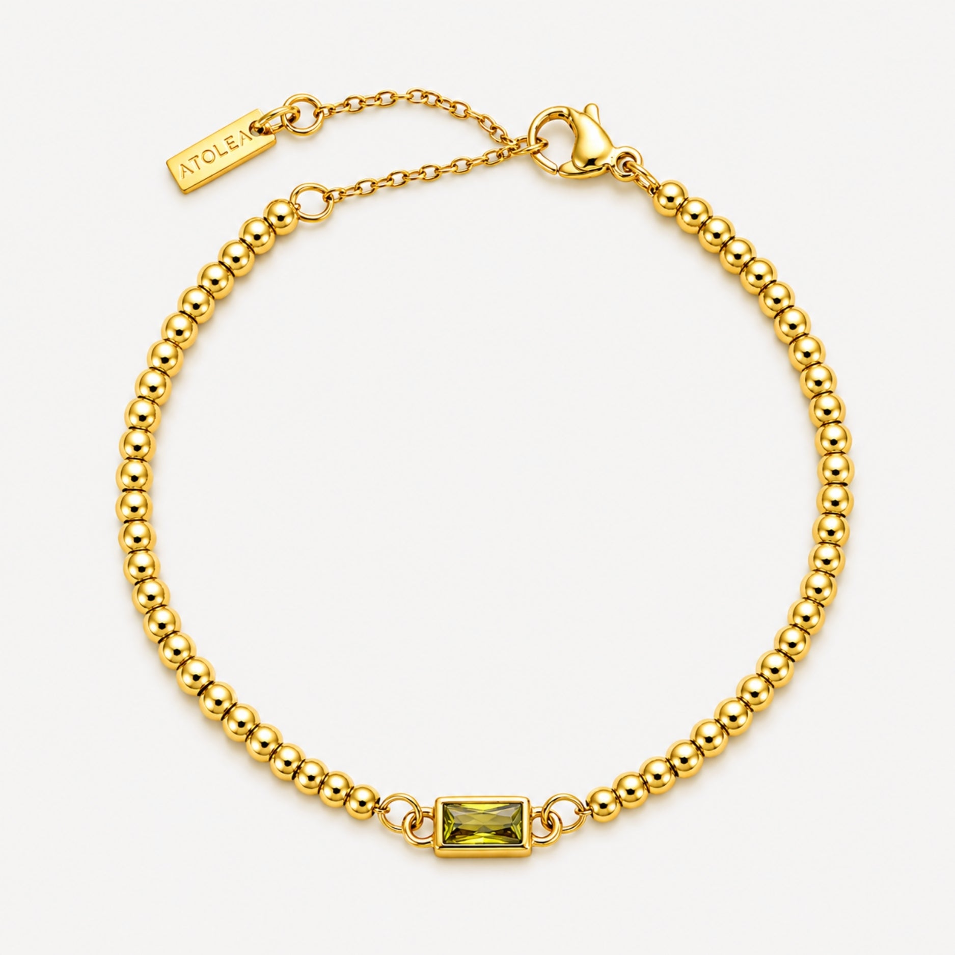 Bracelet en perles avec pierre de naissance
