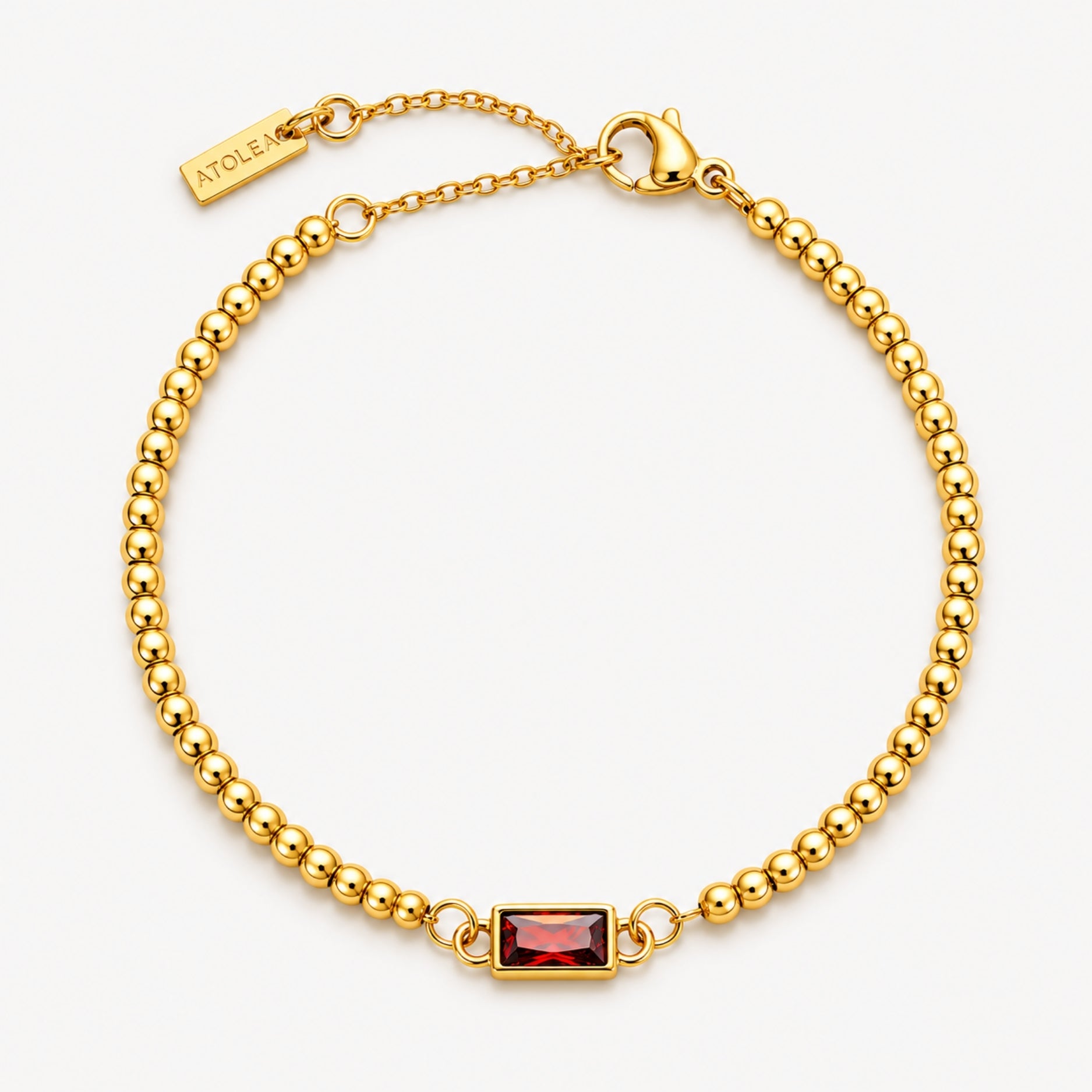 Bracelet en perles avec pierre de naissance
