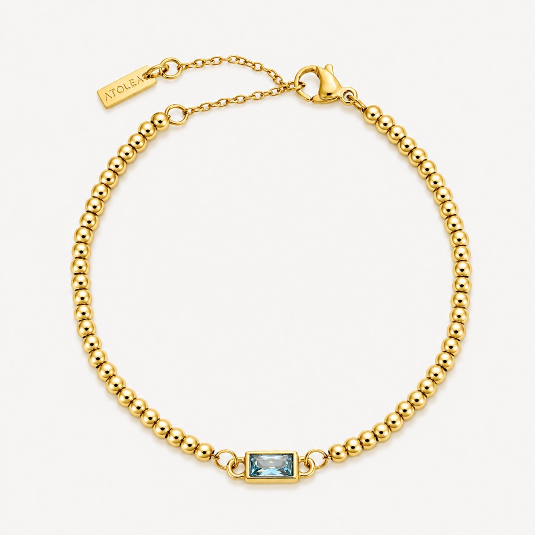 Bracelet en perles avec pierre de naissance