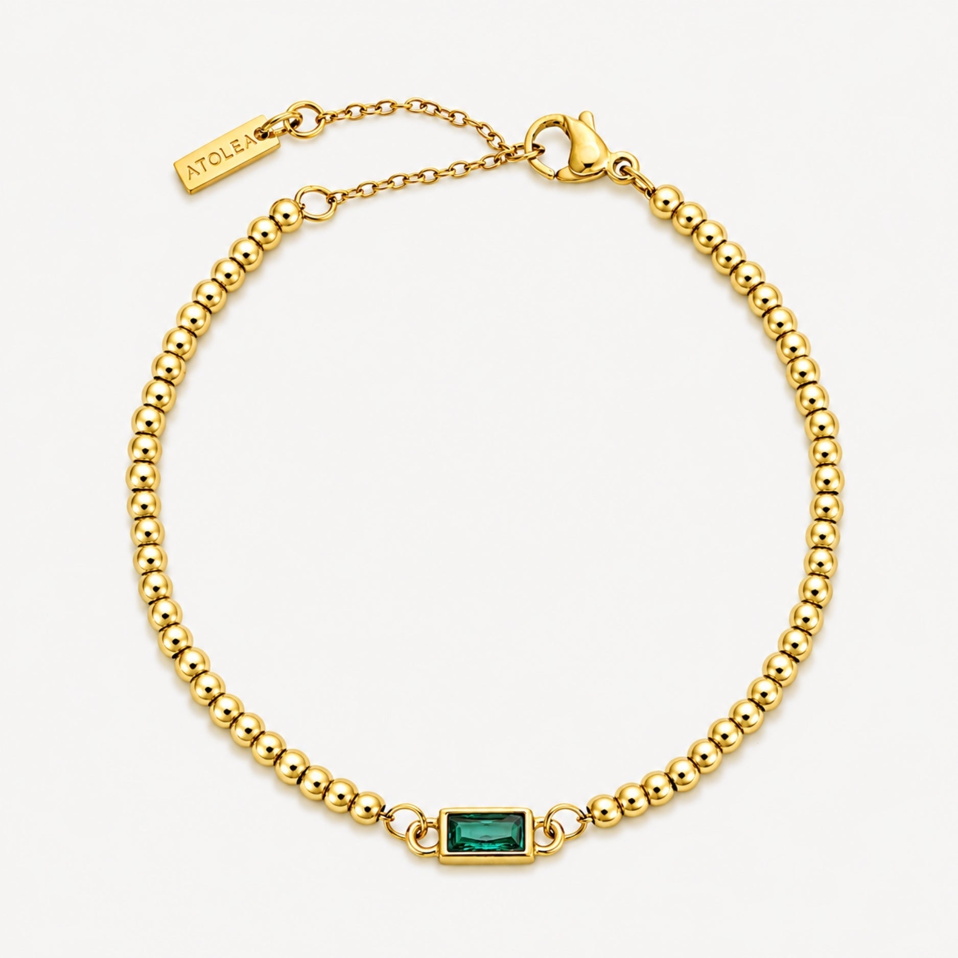 Bracelet en perles avec pierre de naissance
