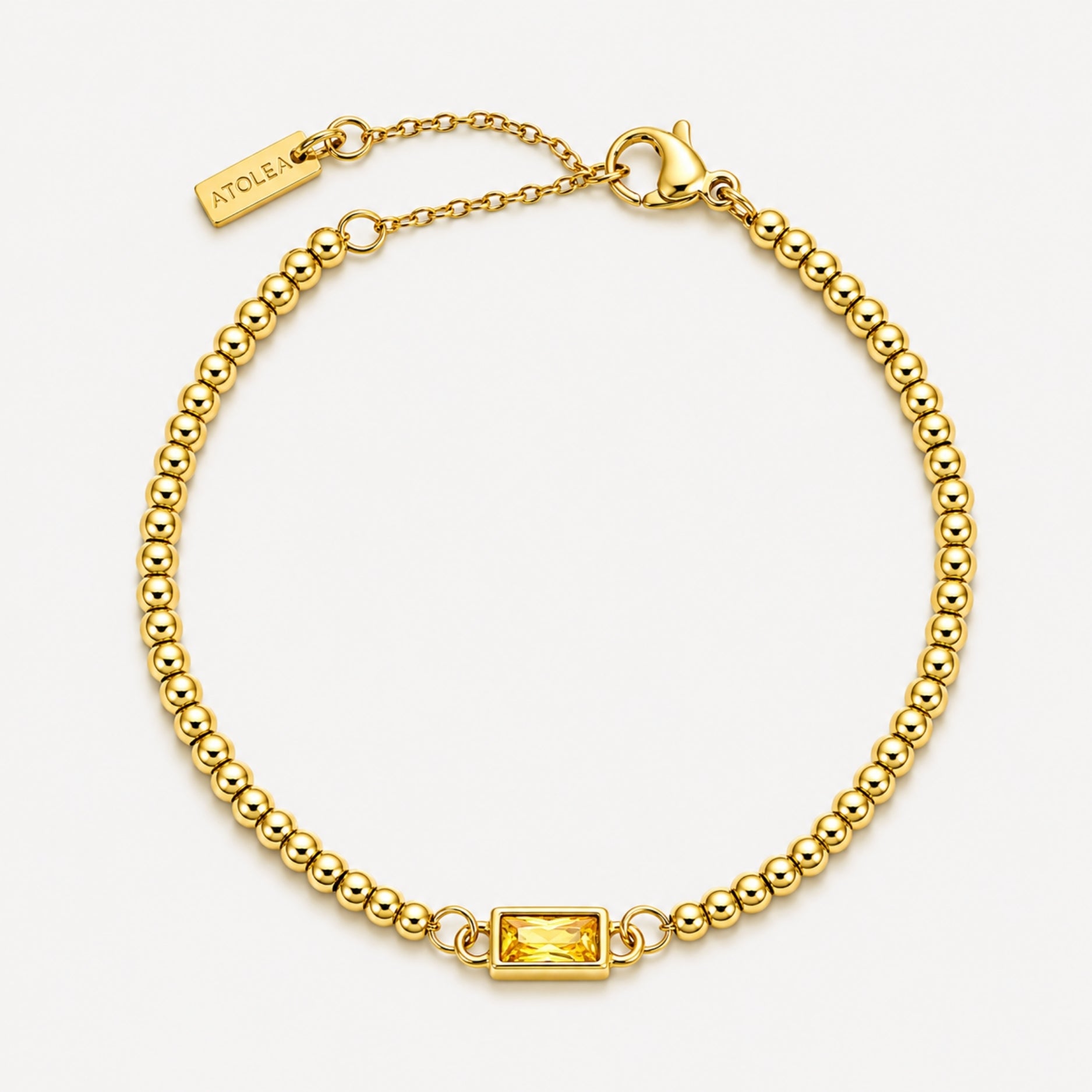Bracelet en perles avec pierre de naissance