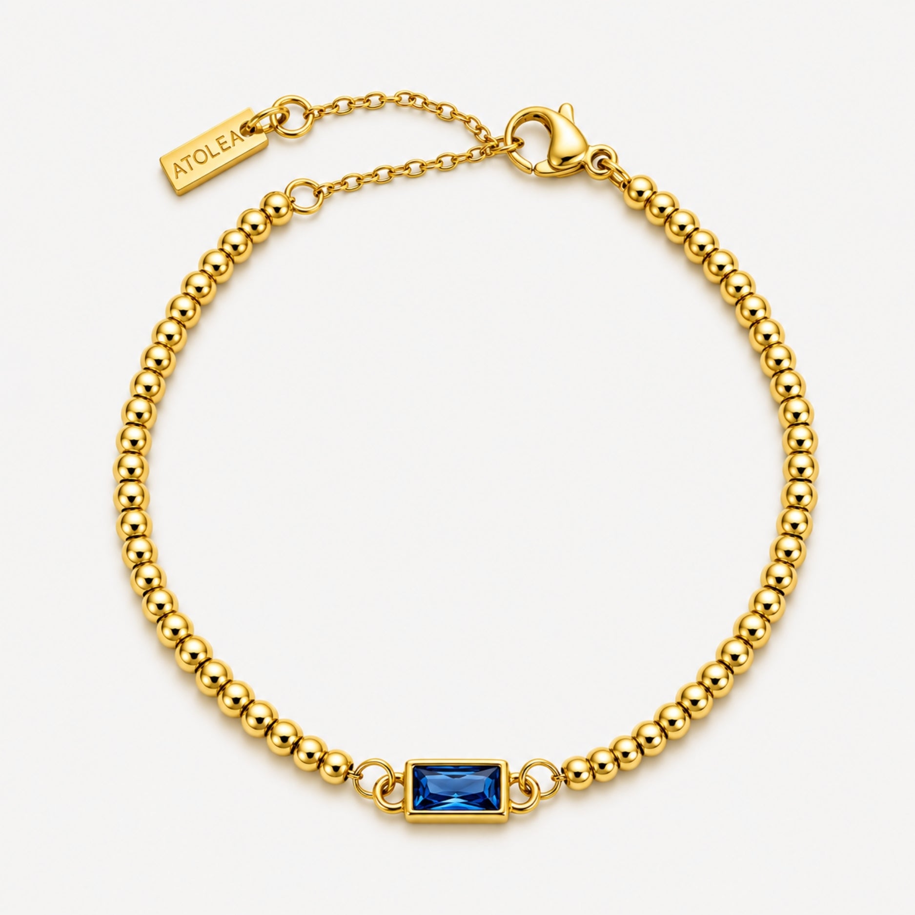 Bracelet en perles avec pierre de naissance