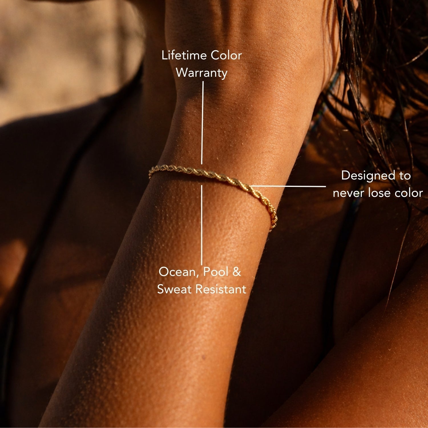 Bracelet en chaîne de corde "Calvi"