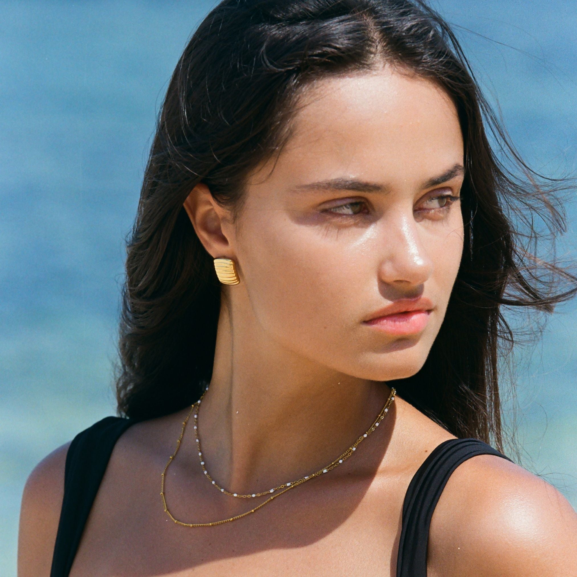 Choker à perles doubles