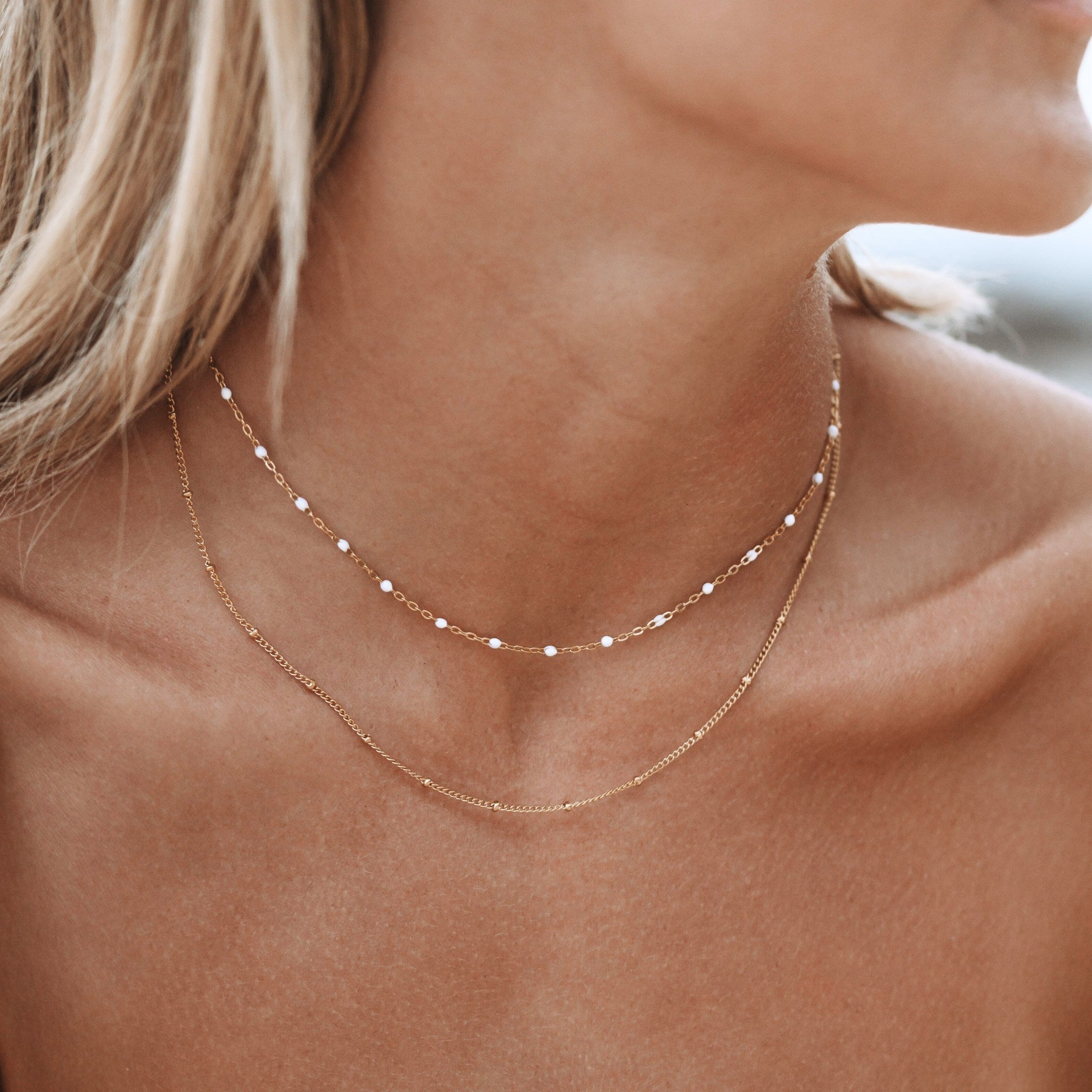 Choker à perles double