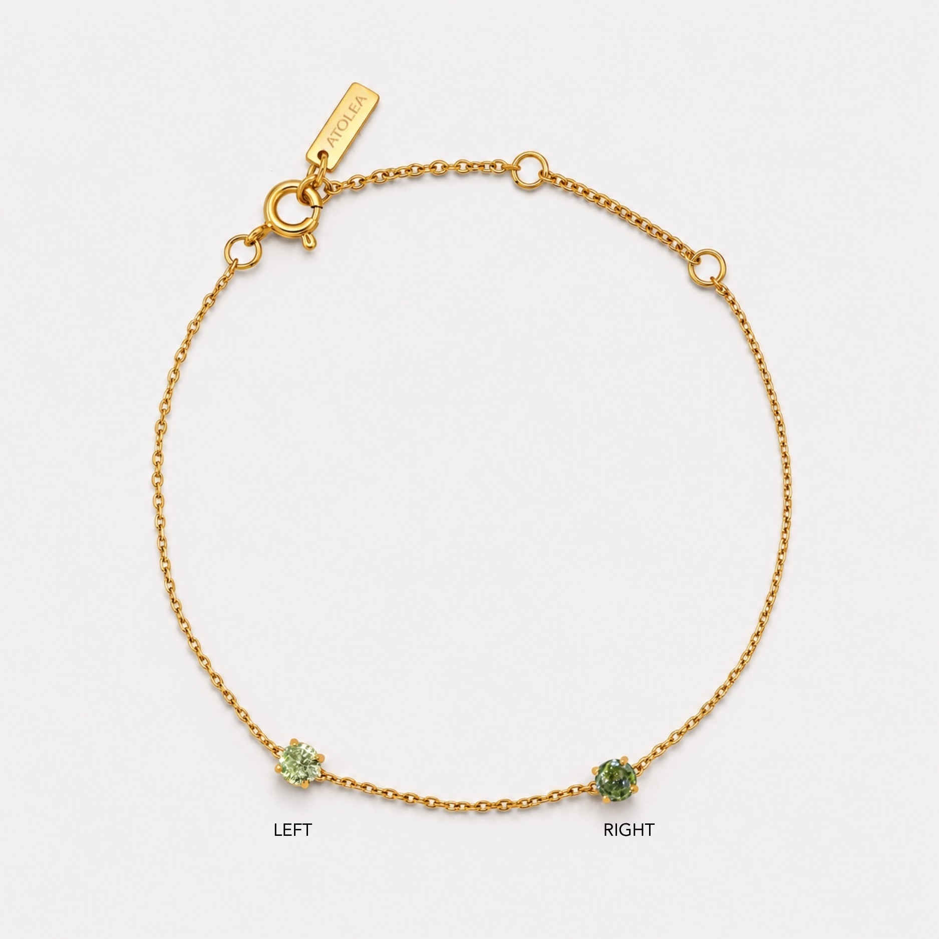 Bracelet en pierre de naissance personnalisable