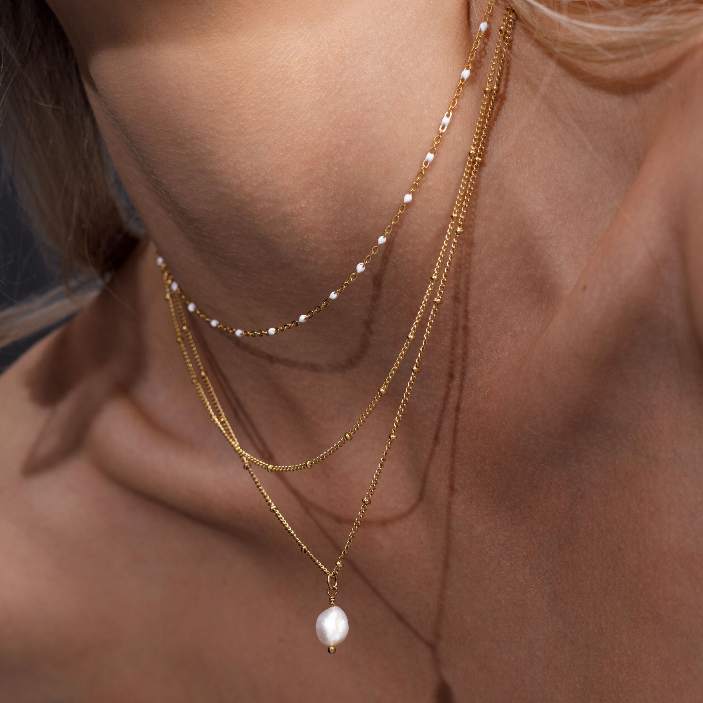 Choker à perles doubles
