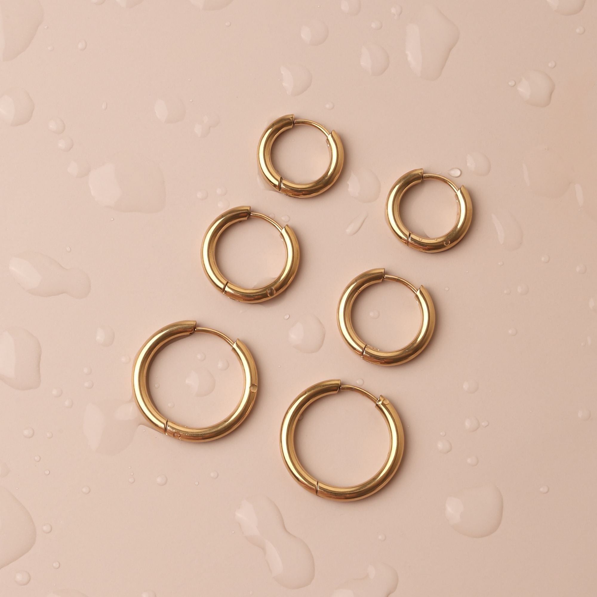 Ensemble de Boucles d'Oreilles Hoop Triples