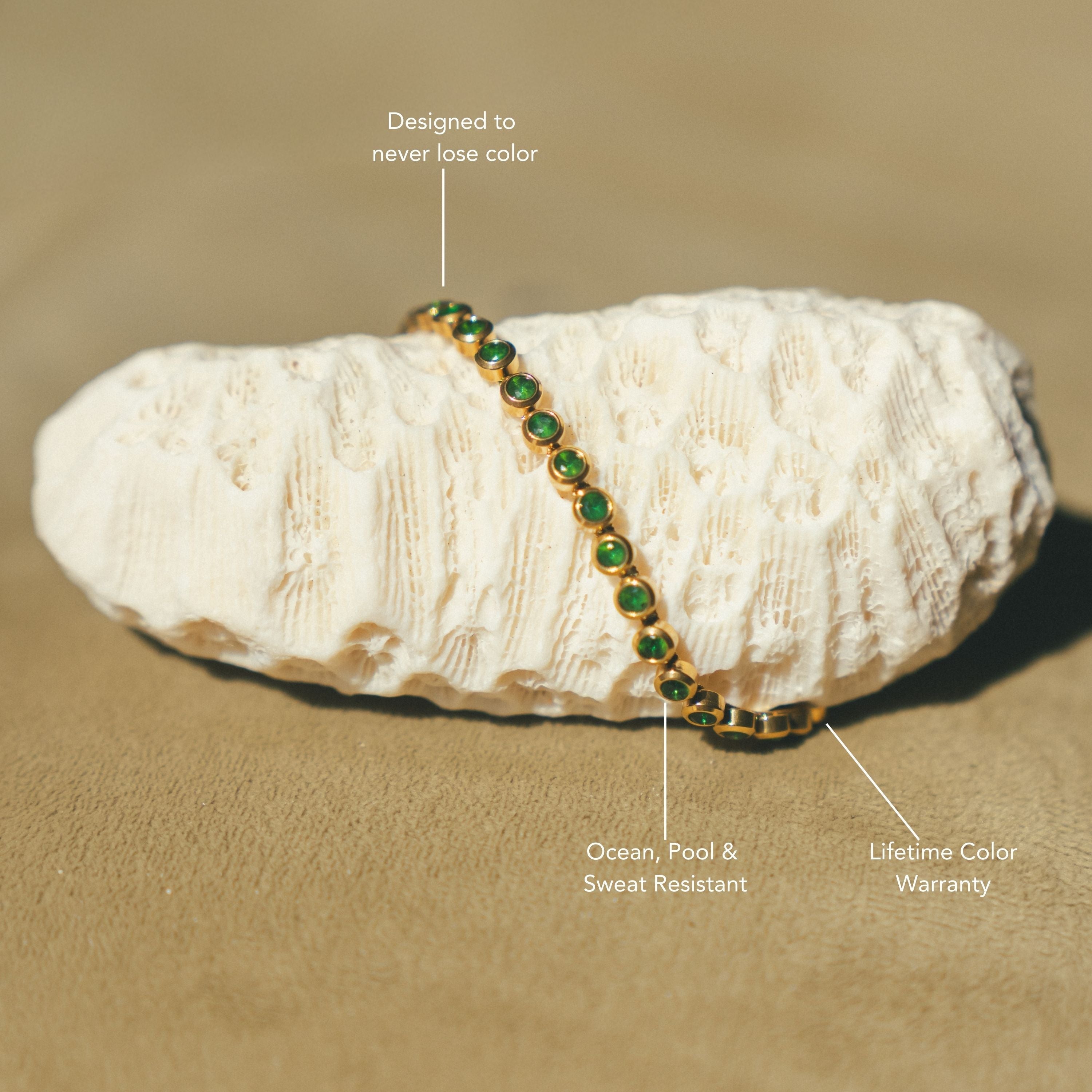 Bracelet de tennis vert