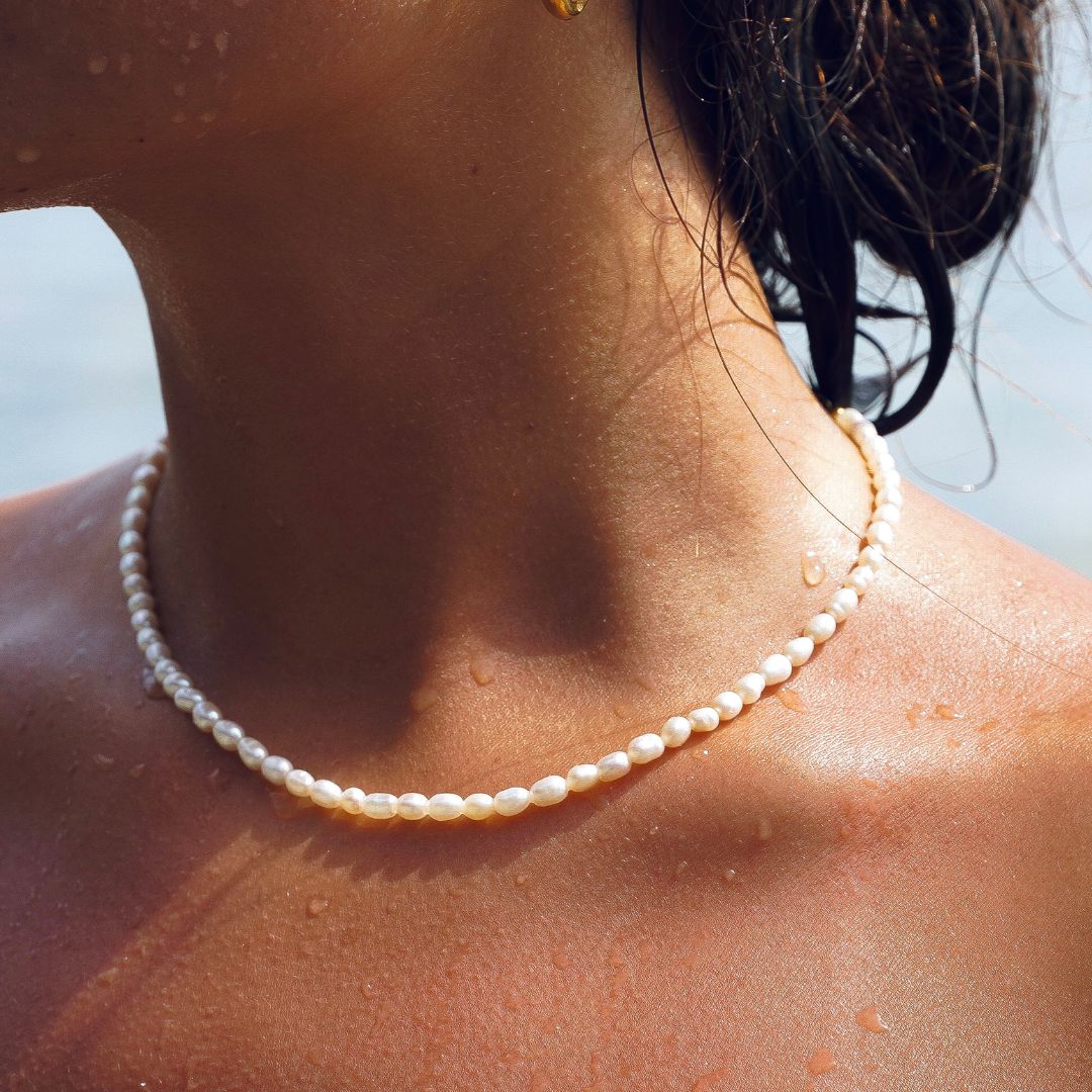 Choker en perles d'eau douce