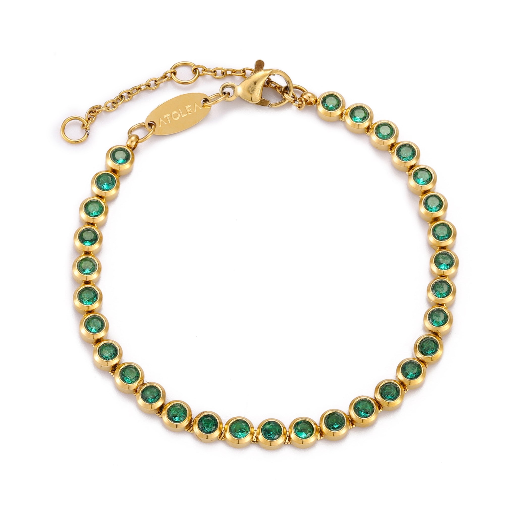 Bracelet de tennis vert