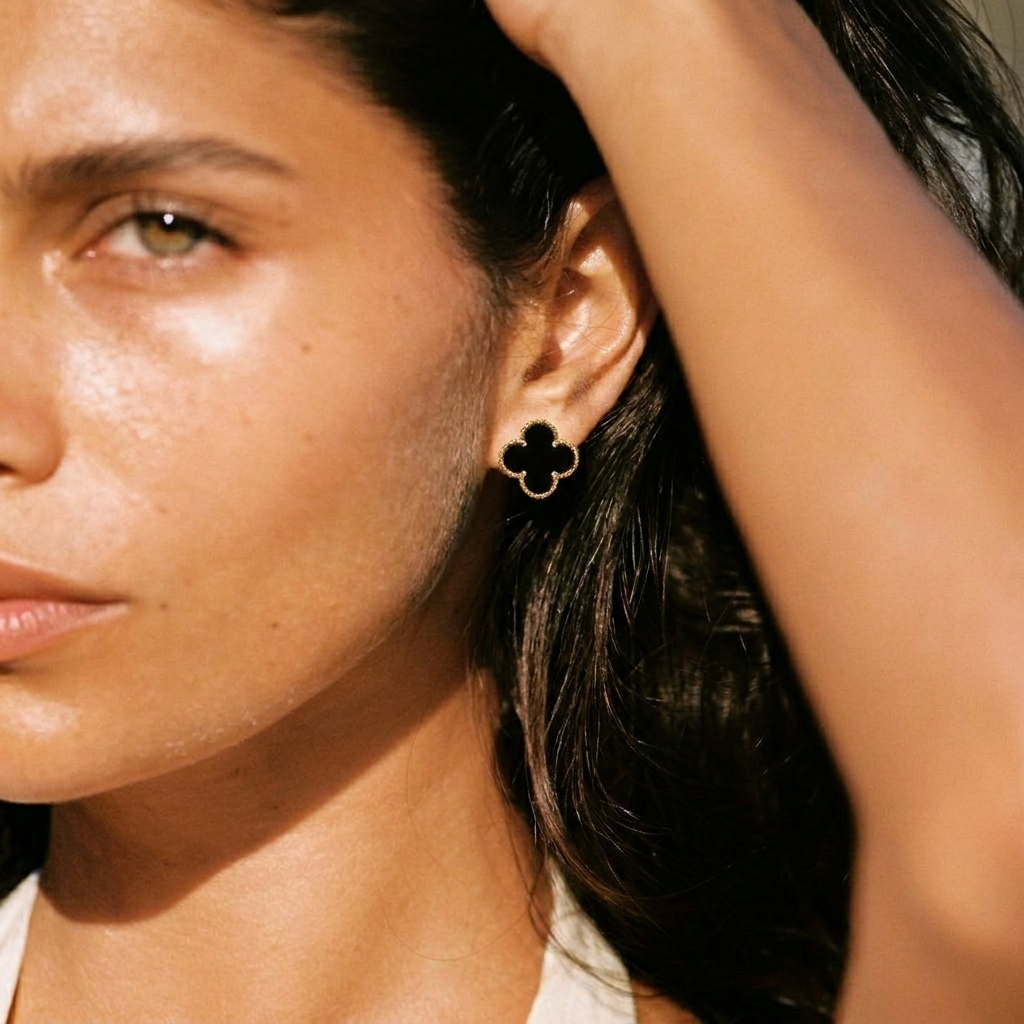 Boucles d'oreilles Klee noires