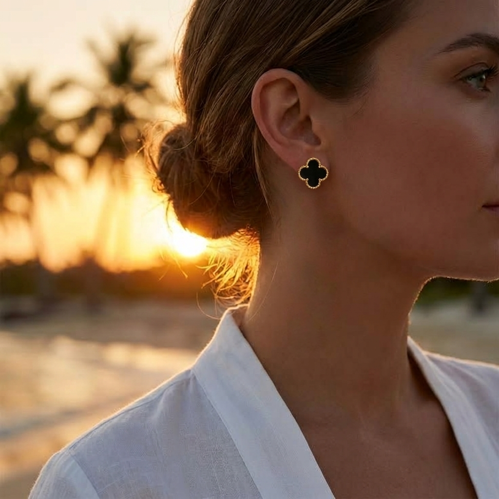 Boucles d'oreilles Klee Noires
