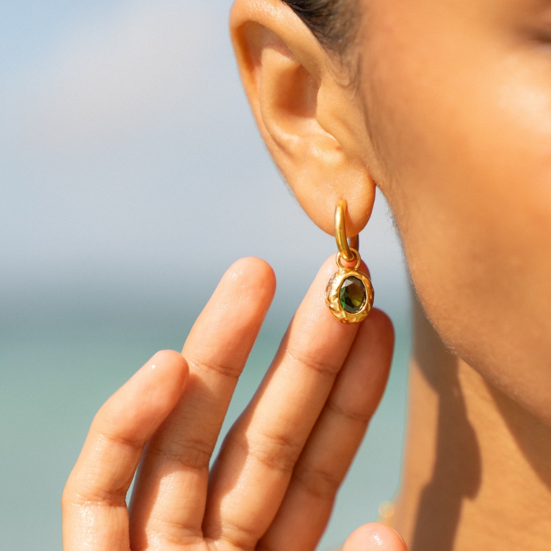 Boucles d'oreilles en olive
