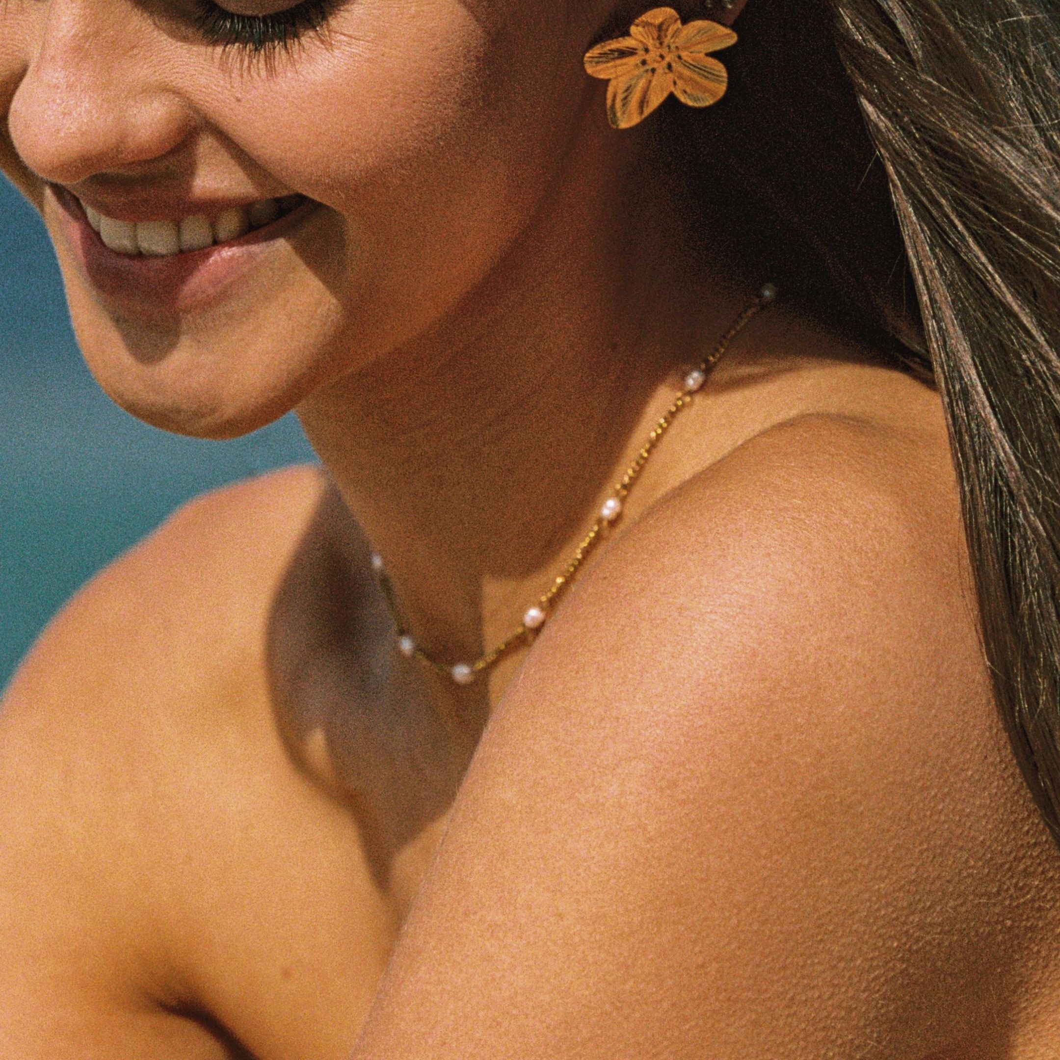 Collier Choker en Perles d'Or Fines
