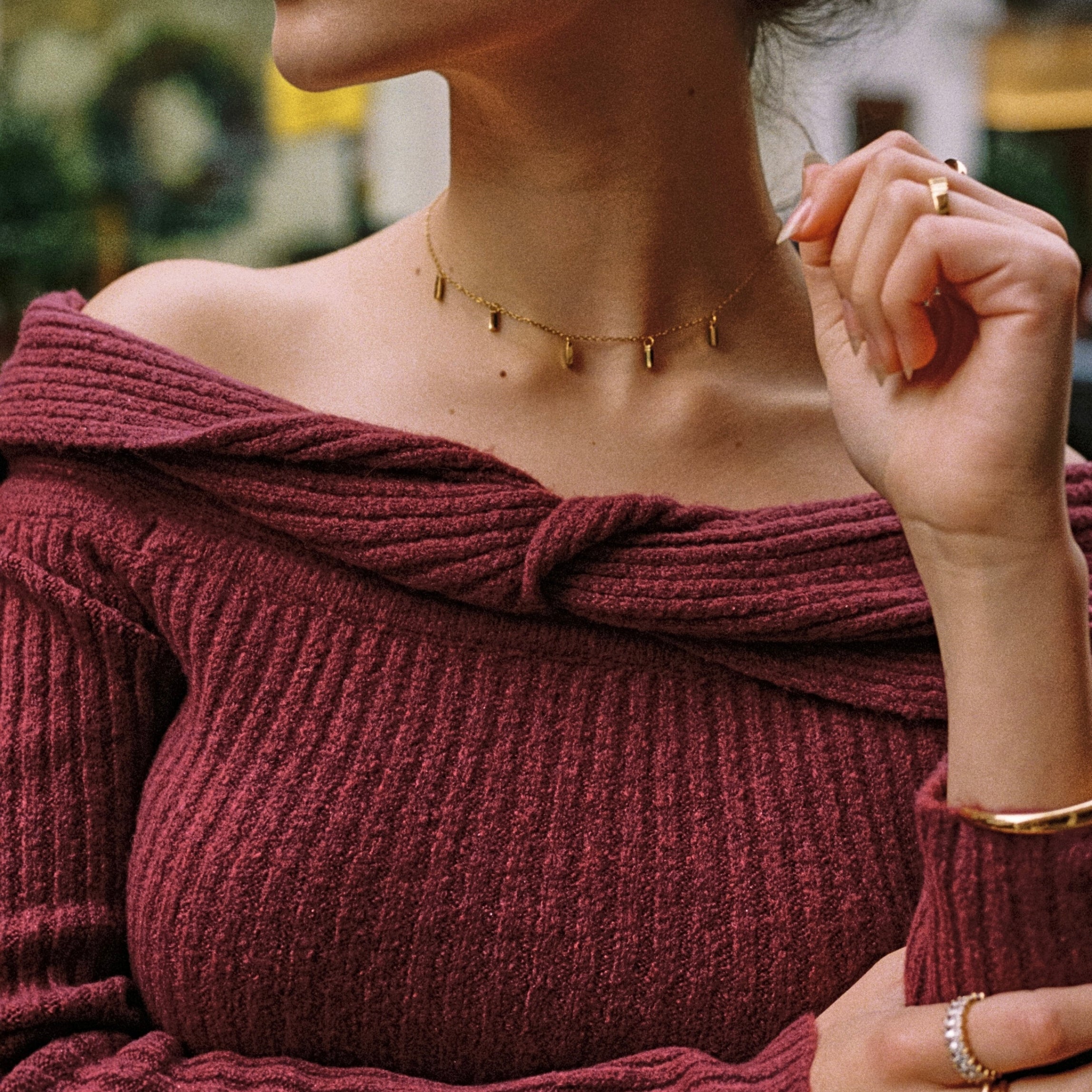 Choker Pluie d'Émeraudes