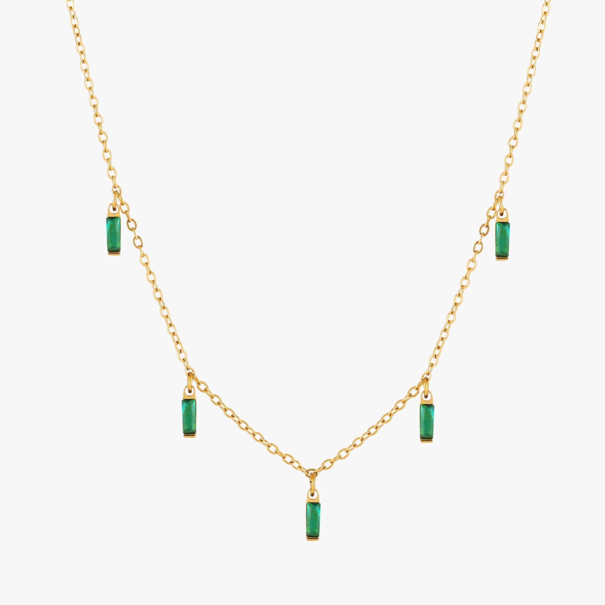 Choker Pluie d'Émeraudes