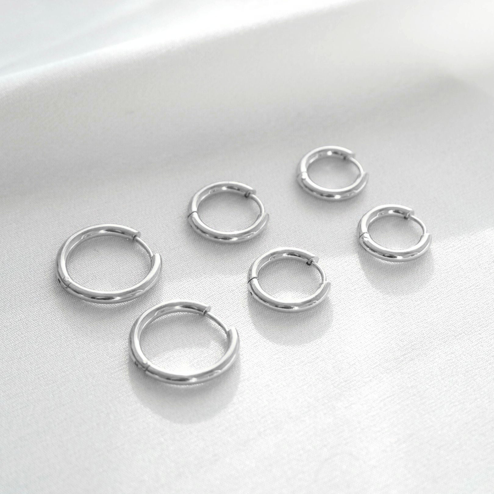 Ensemble de Boucles d'Oreilles Créoles Triples