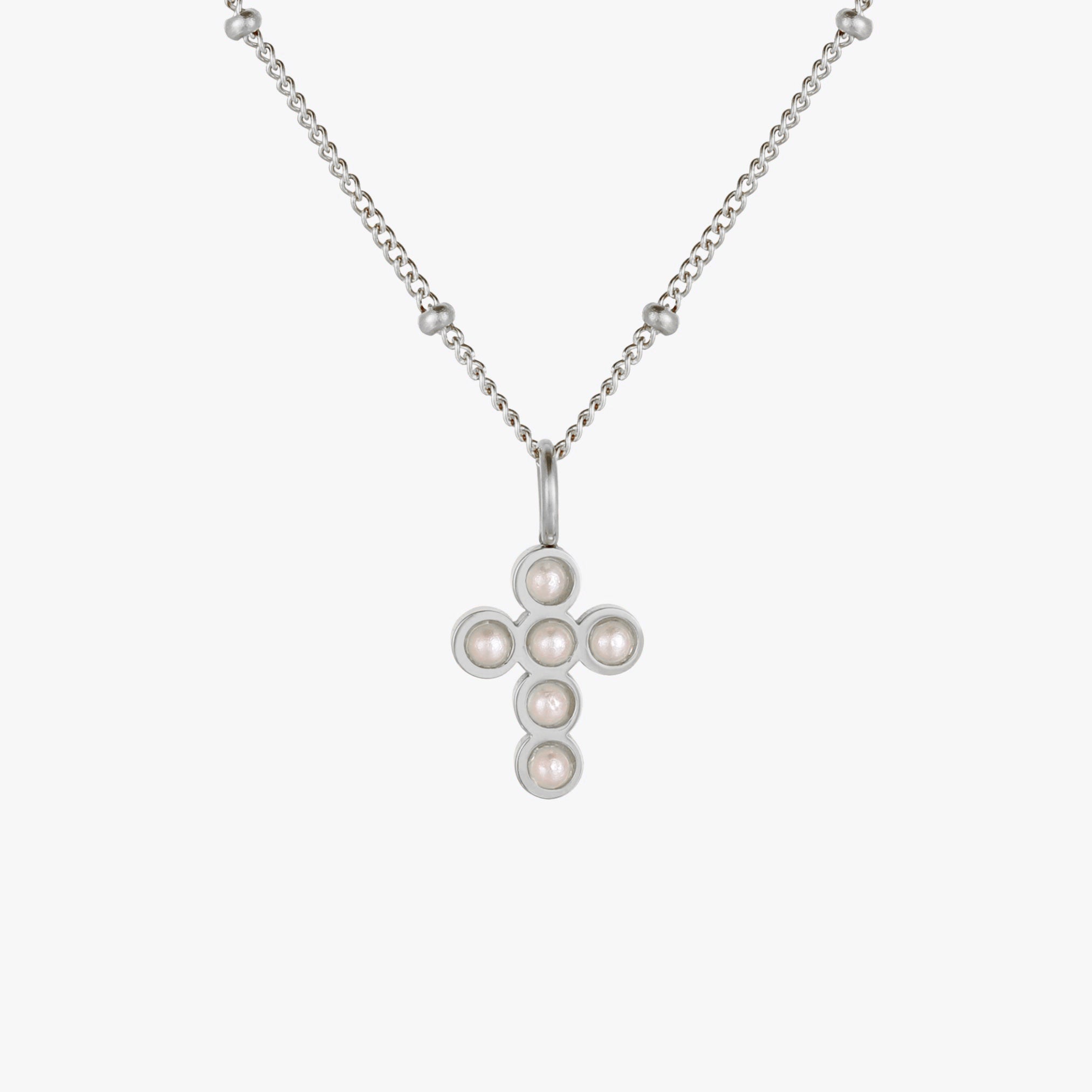 Collier Croix en Perles