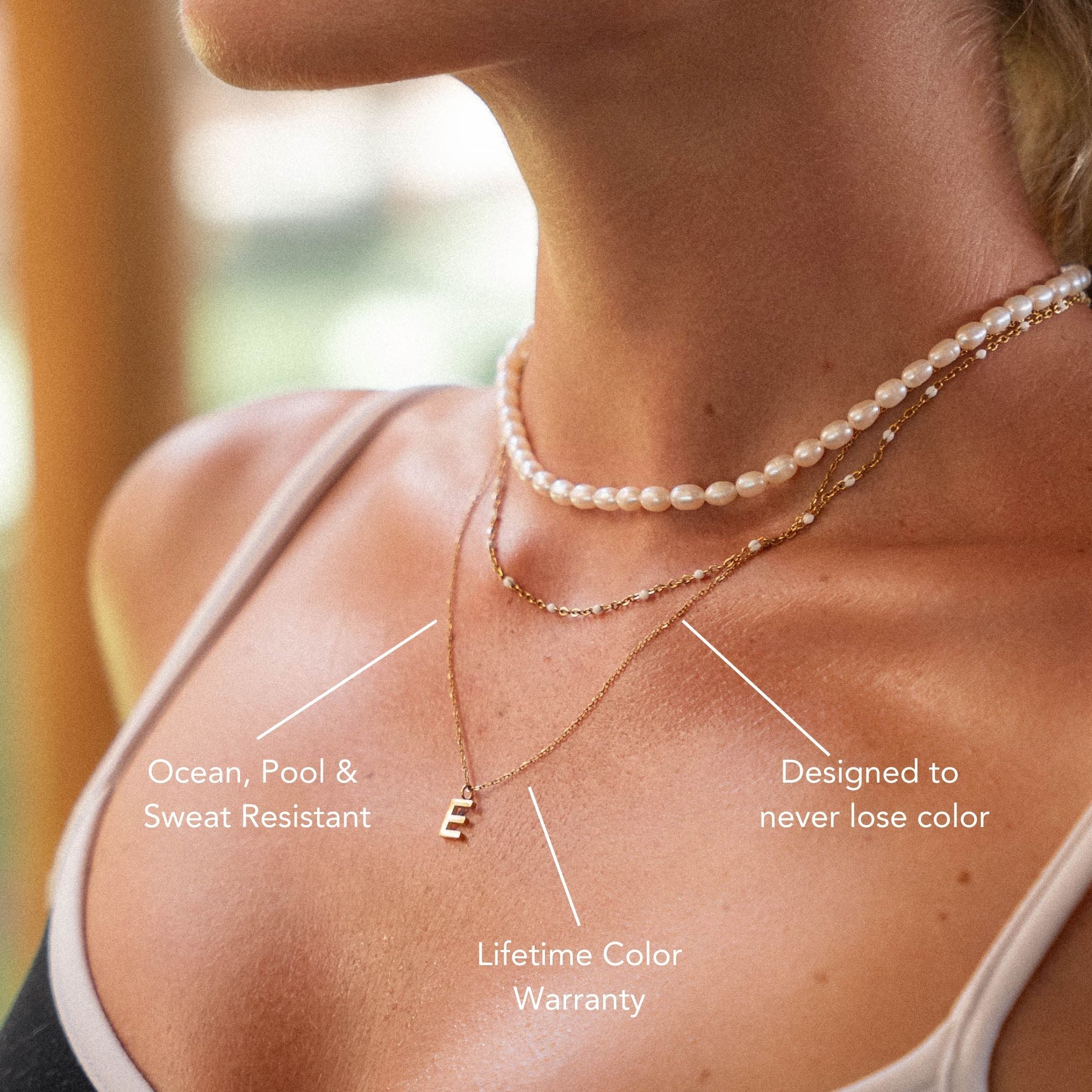 Collier avec initiales