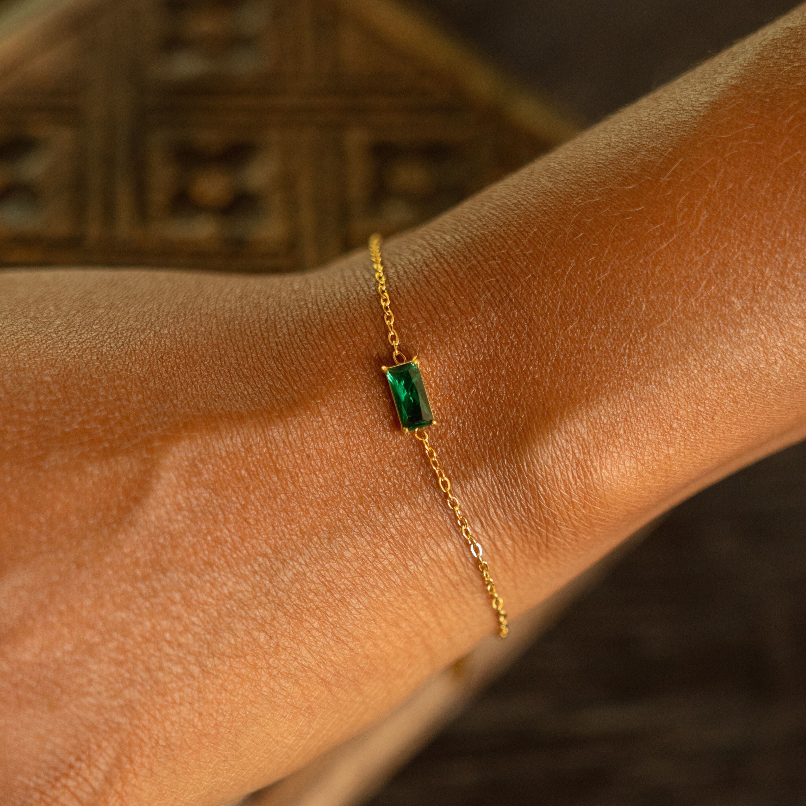 Bracelet en émeraude
