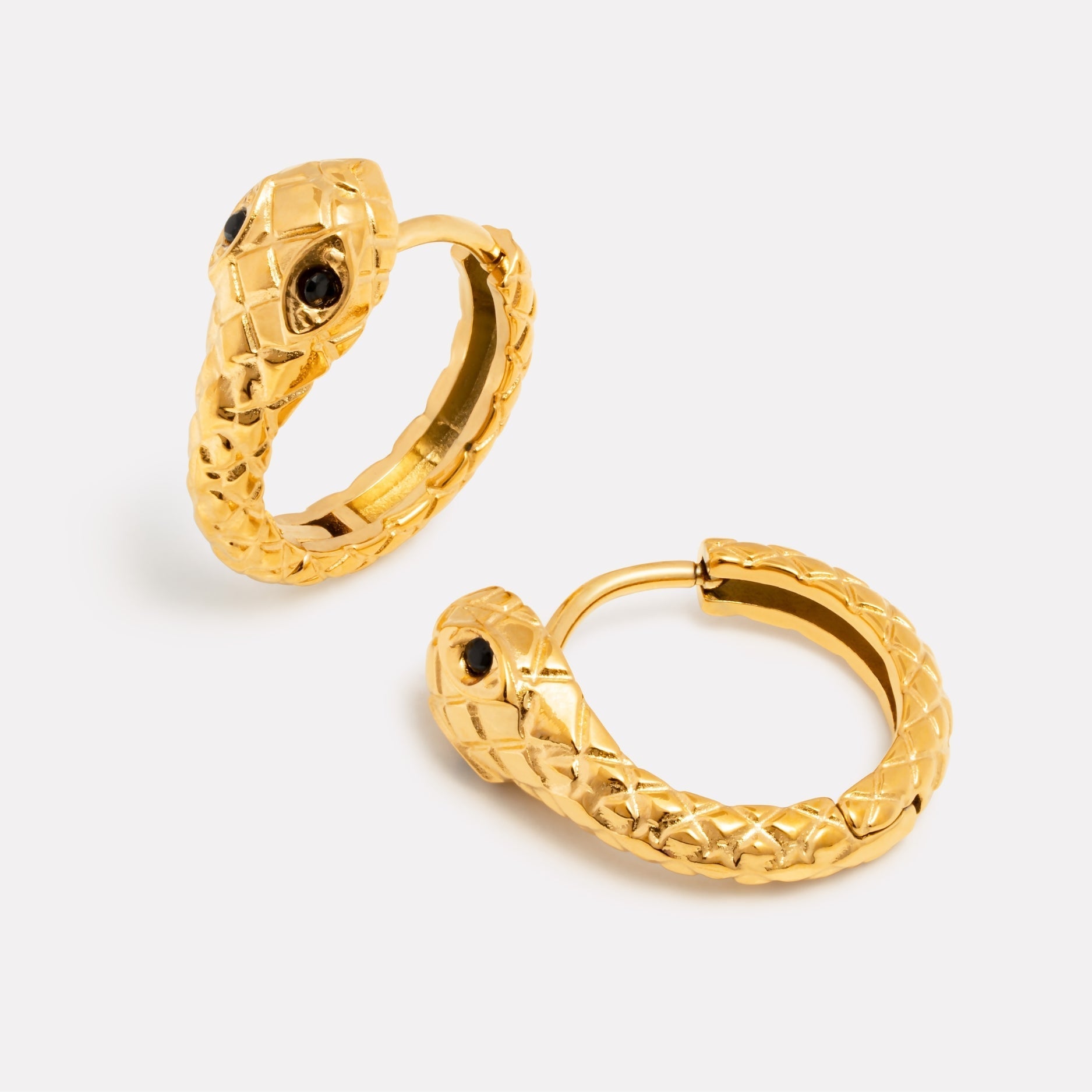 Boucles d'oreilles en forme de serpent