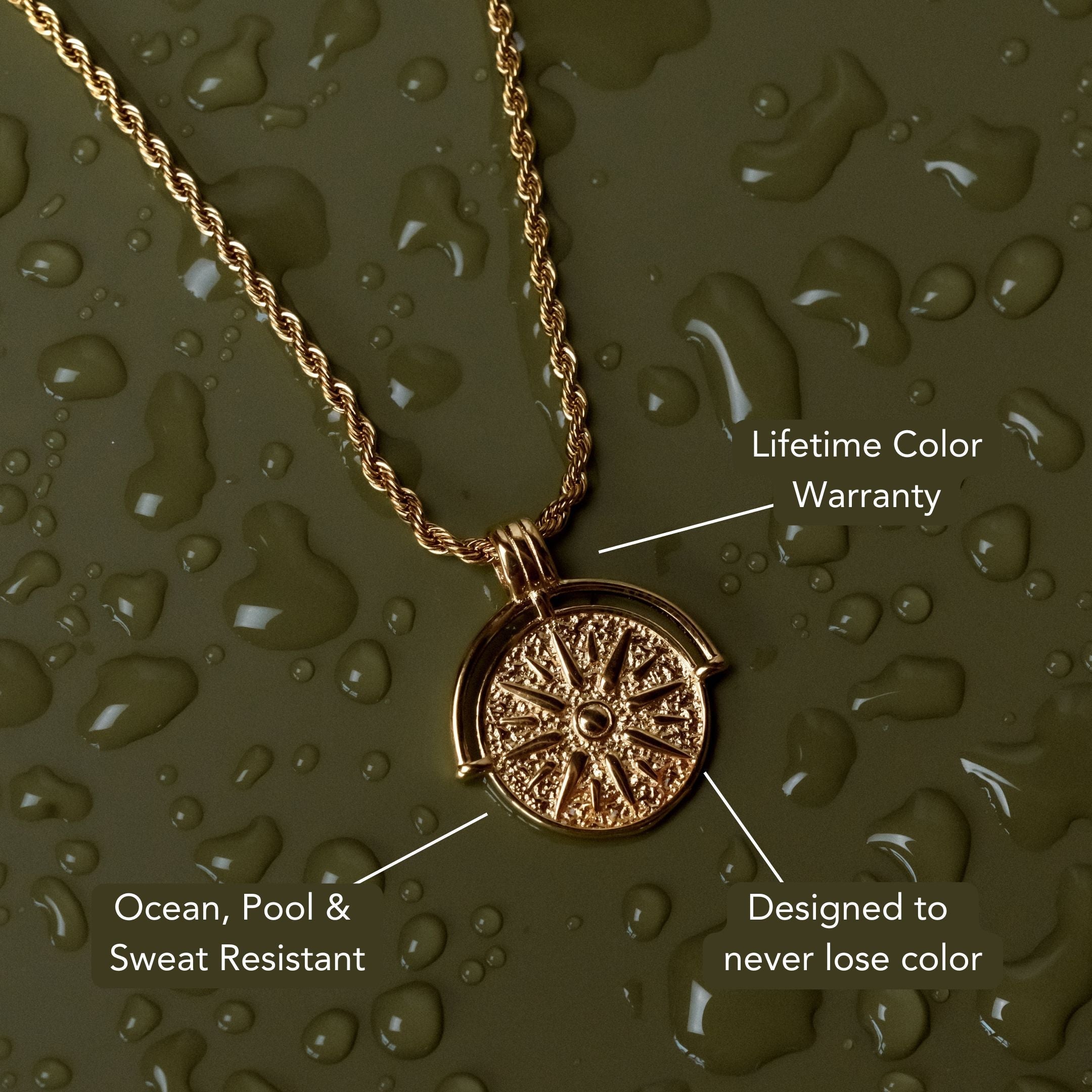 Collier Solaire Doré