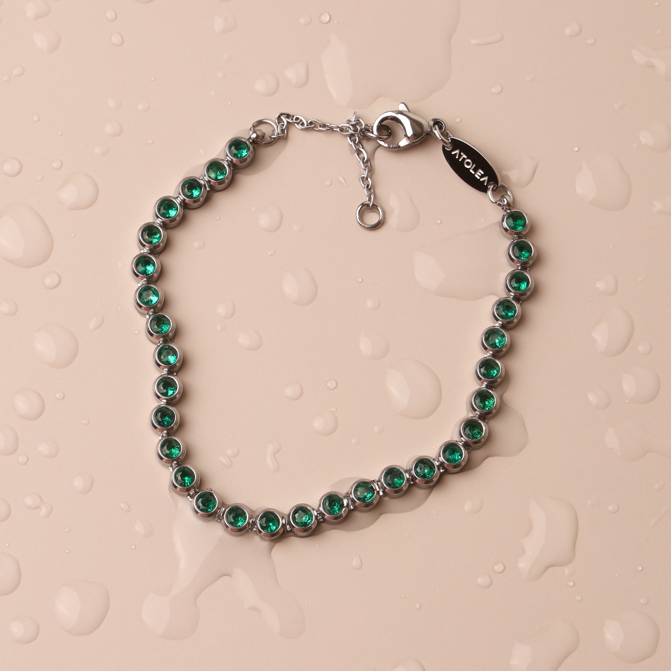 Bracelet de tennis vert