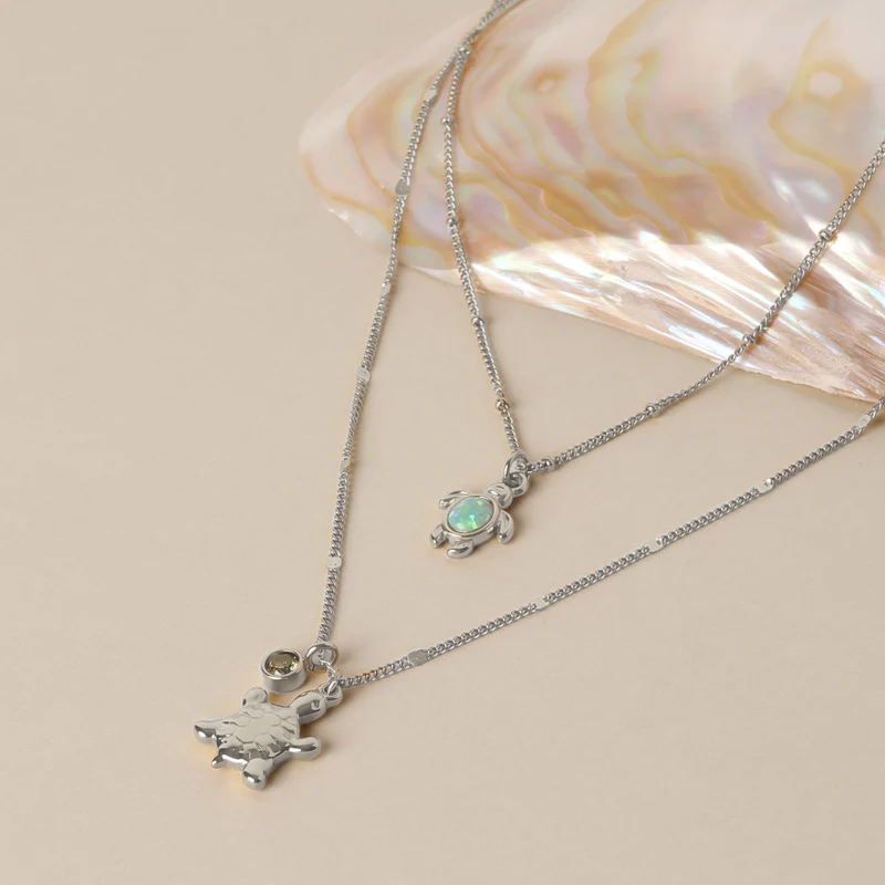 Collier Tortue en Opale