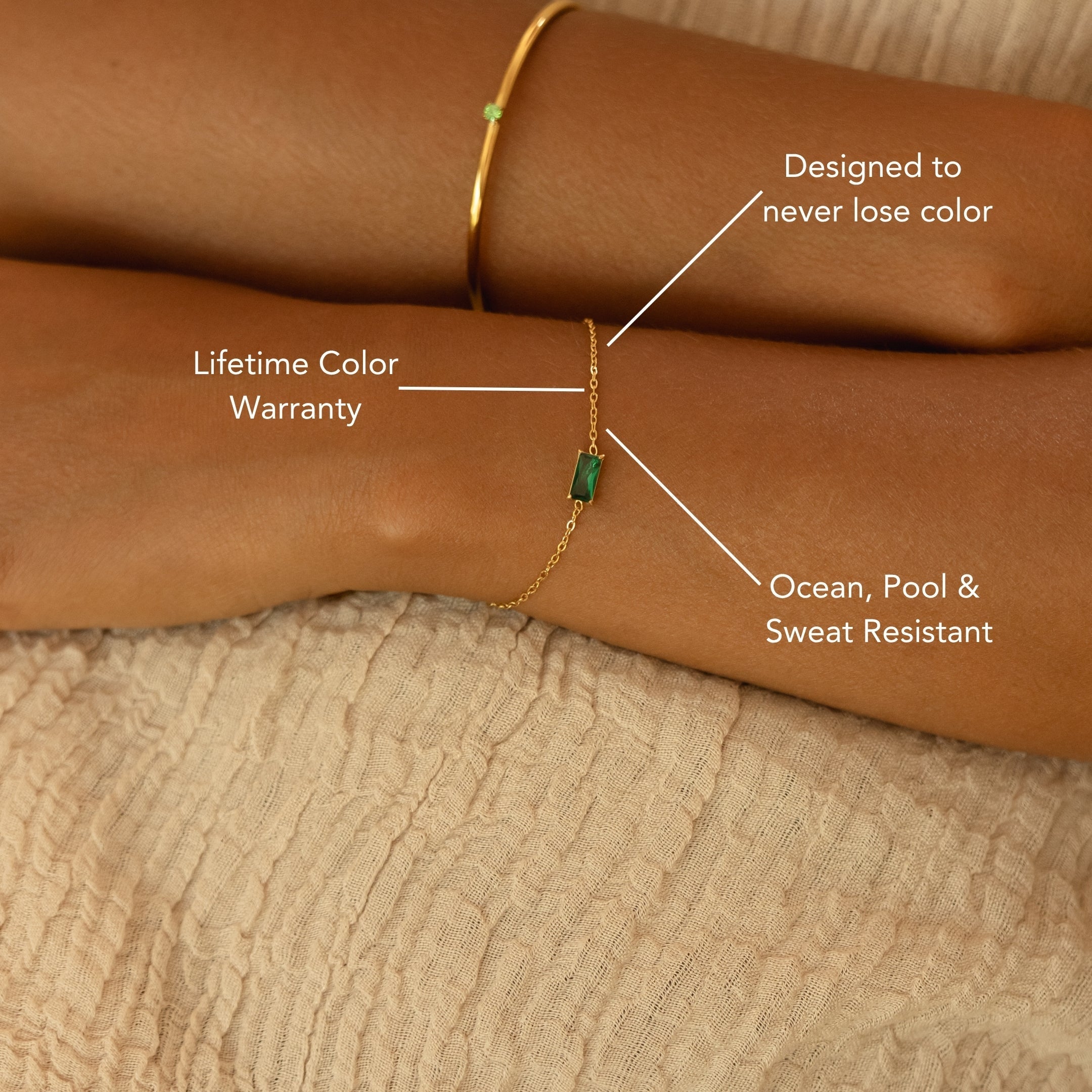 Bracelet en émeraude