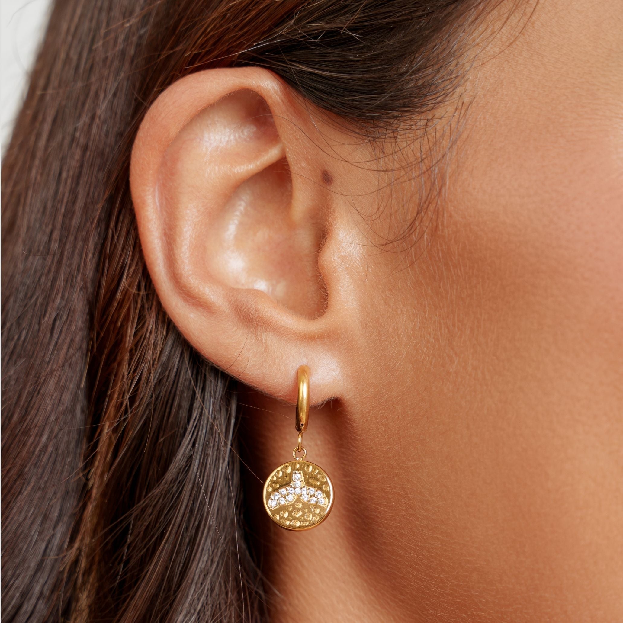 Boucles d'oreilles en forme de nageoire de baleine