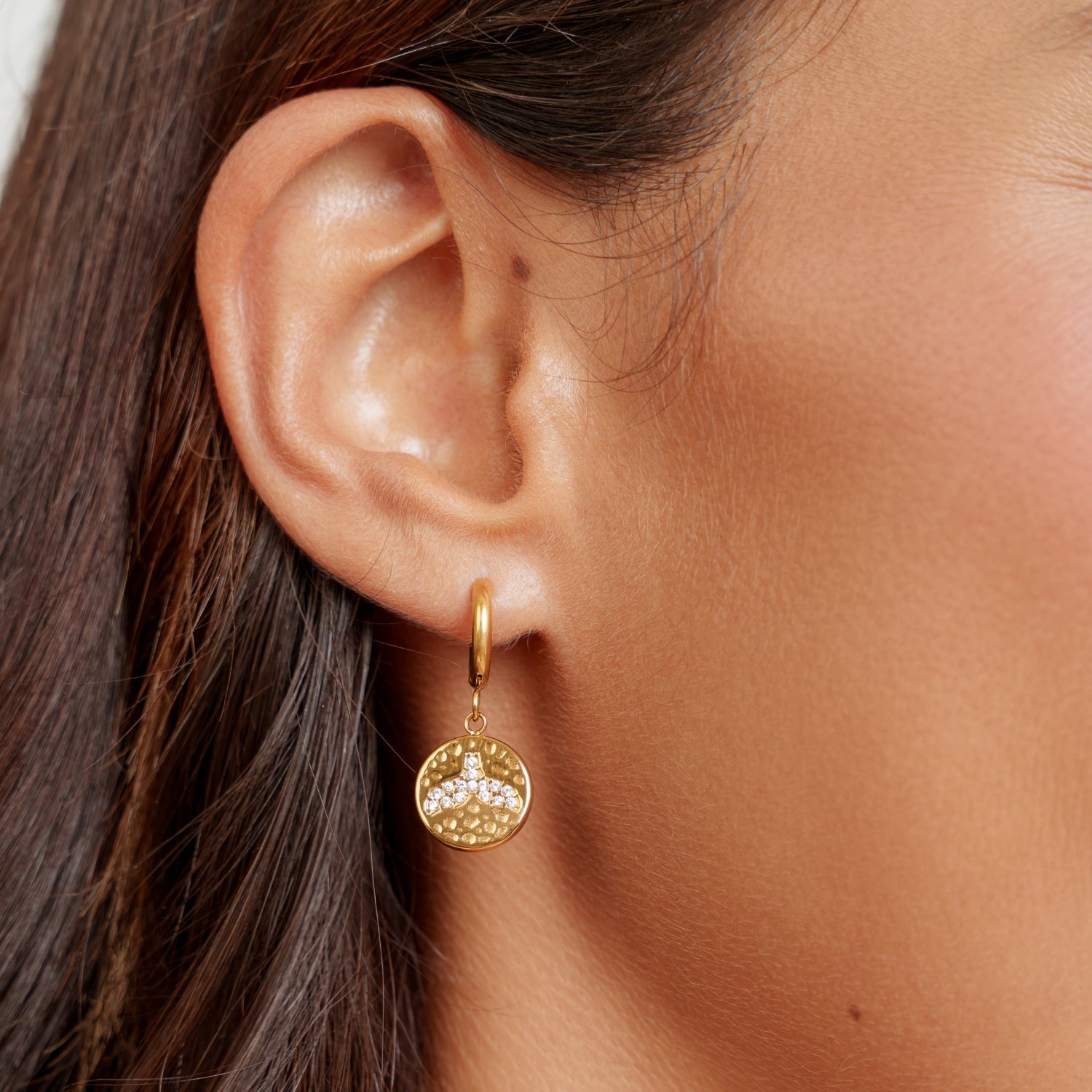 Boucles d'oreilles en forme de nageoire de baleine